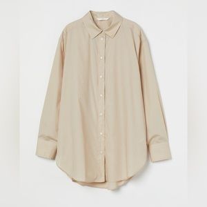 NWOT H&M Beige Button down Shirt